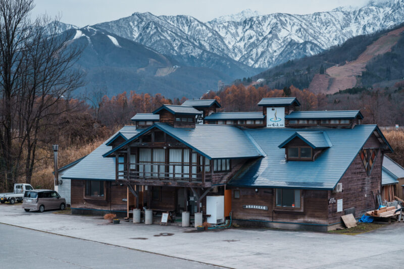 Gelato with the alps in the background.